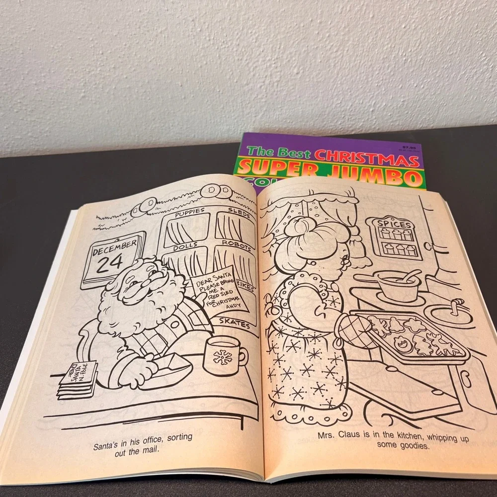 Creative Child Press Coloring Books Kids OS Multi Like New Vintage Christmas 2pk